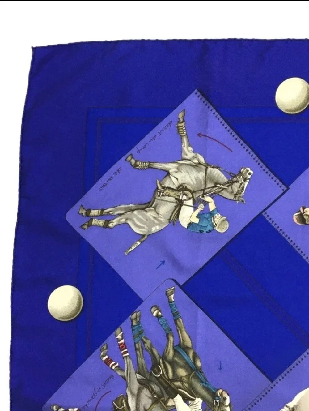 Hermes Le Monde Du Polo Silk Scarf